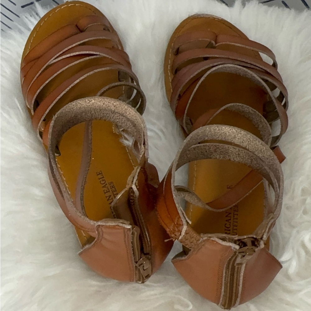 American Eagle Gladiator Strappy Sandal Brown size 9 - Picture 4 of 5